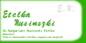 etelka musinszki business card